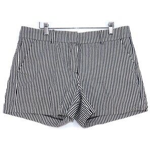 Sandro Womens Navy & White Striped Cotton Shorts Size S Coastal Granddaughter
